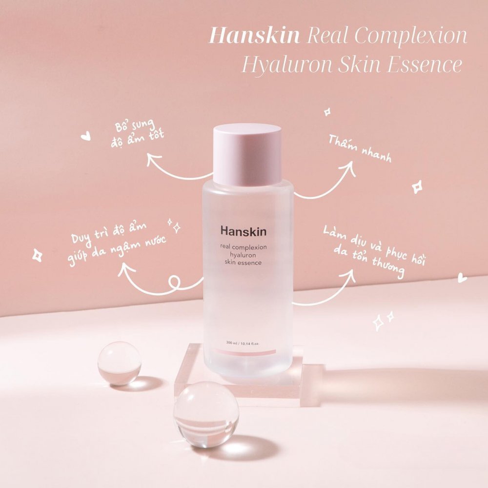 Khám Phá Tinh Chất Dưỡng Ẩm Bốn Mùa Hanskin Real Complexion Hyaluron Skin Essence