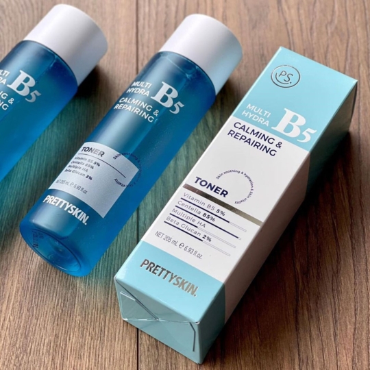 Nước hoa hồng Pretty Skin Multi Hydra B5 Calming & Repairing Toner Hỗ trợ  cấp ẩm làm dịu da