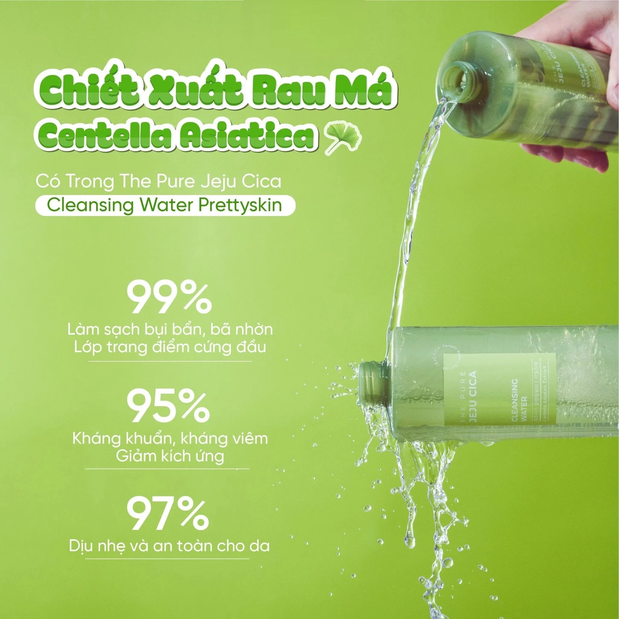 CHÍNH HÃNG] Nước Tẩy Trang Pretty Skin 500ml - Đủ Các Loại