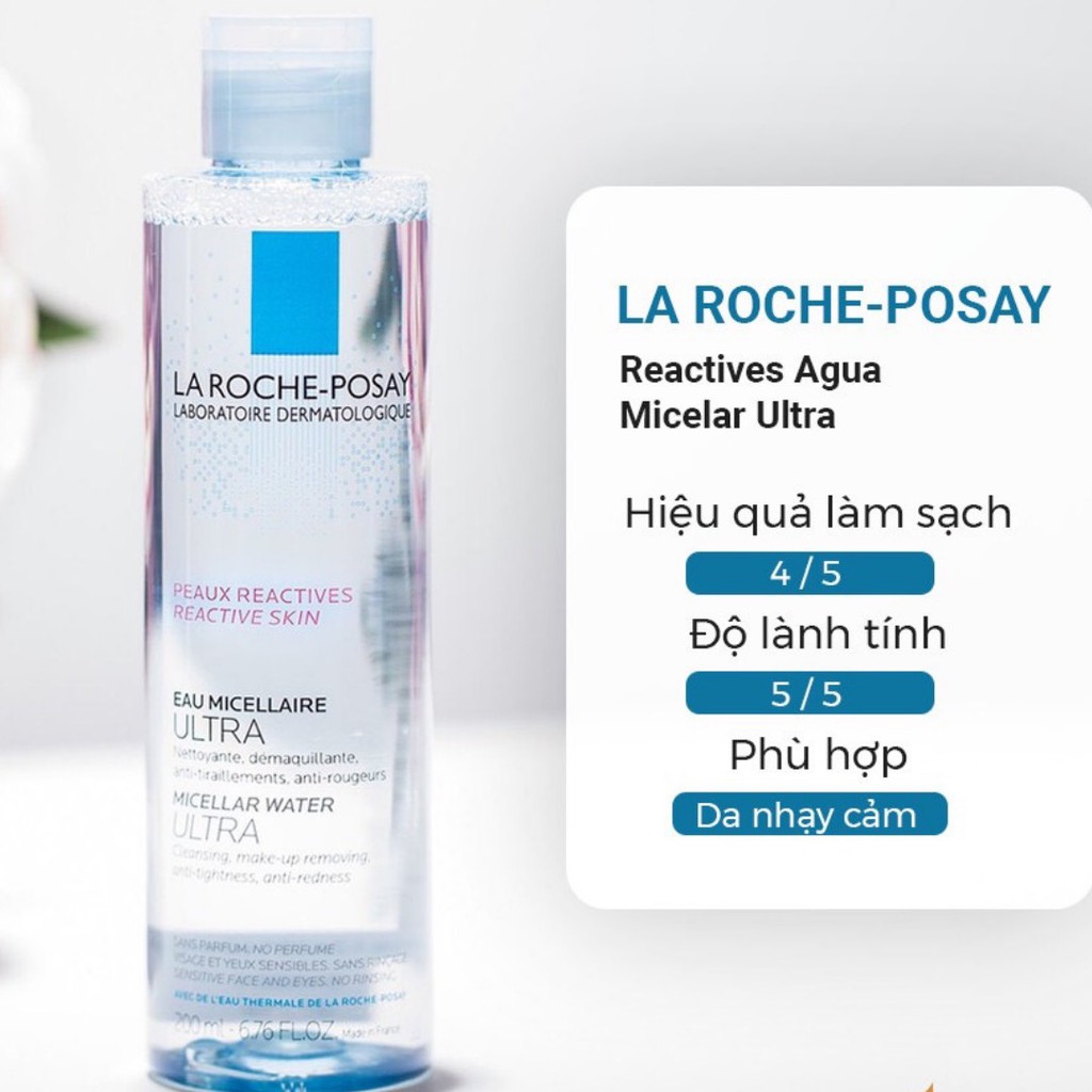 Nước tẩy trang La Roche posay kiềm dầu tốt cho da mụn và da nhạy cảm | Lazada.vn