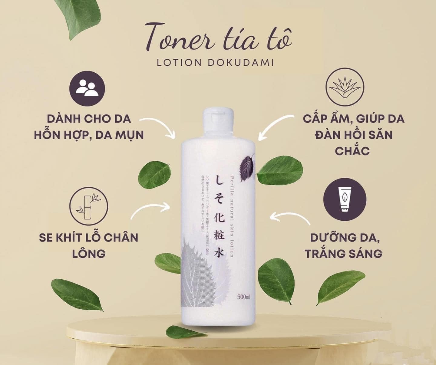 Toner Tía Tô Perilla Natural Skin Lotion 500mlToner Tía Tô Perilla Natural Skin Lotion 500ml – Thế Giới Mỹ Phẩm Bình Dương