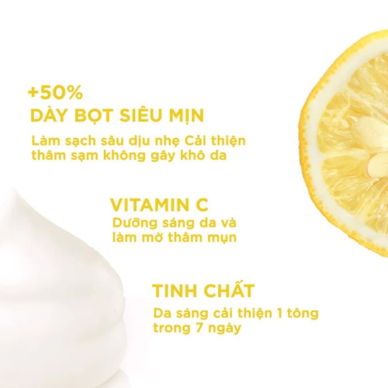 Sữa Rửa Mặt Tạo Bọt Hỗ Trợ Dưỡng Sáng Da Garnier Light Complete Brightening Whip Foam 100ml