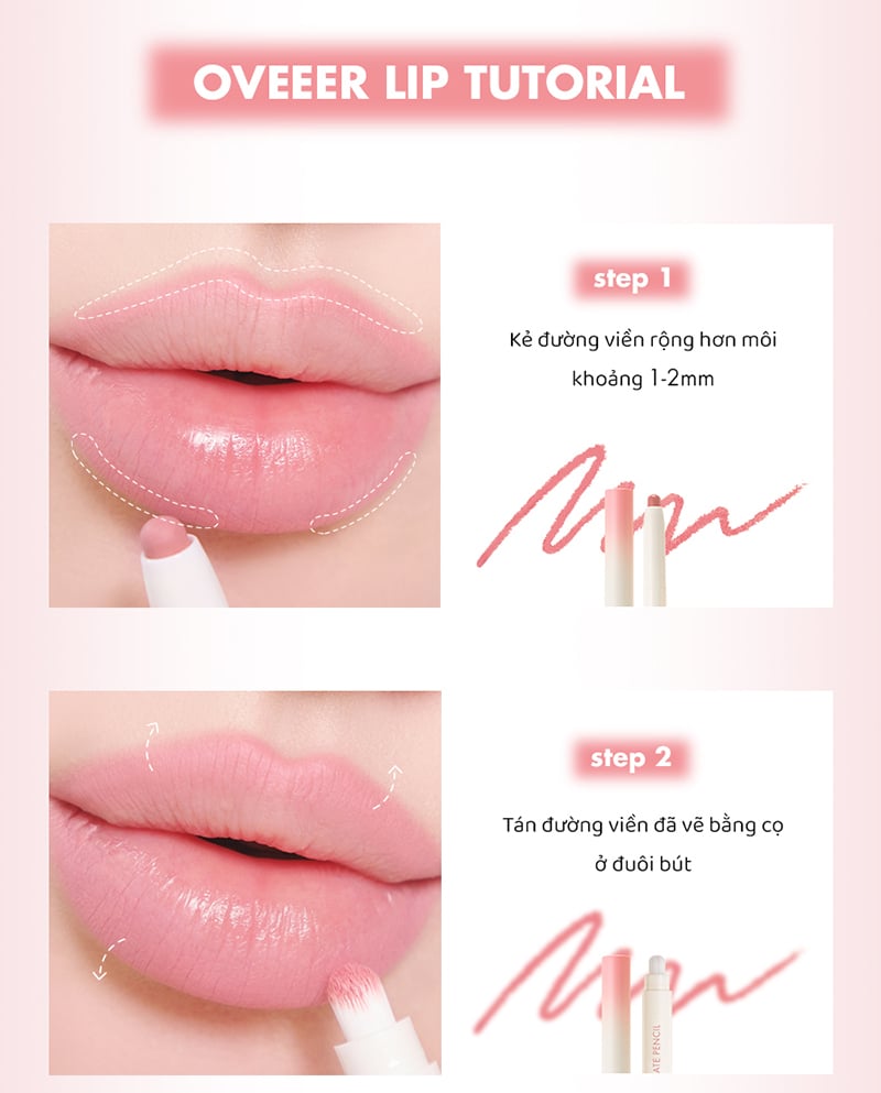 Chì Kẻ Viền Môi Nhung Lì, Lâu Trôi, Thiết Kế 2 Đầu Romand Lip Mate Pencil 0.5g